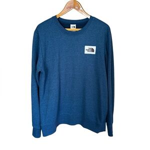 The North Face Men's Heritage Patch Crew Sweatshirt Blue Sz L